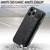 For iPhone 14 Pro Max Retro Wristband Holder Leather Back Phone Case(Black)