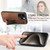 For iPhone 15 Pro Retro Wristband Holder Leather Back Phone Case(Brown)