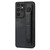 For Samsung Galaxy S21 Ultra 5G Retro Wristband Holder Leather Back Phone Case(Black)