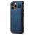 For iPhone 15 Retro Wristband Holder Leather Back Phone Case(Blue)