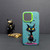 For iPhone 15 Pro Color Ink Frosted PC+TPU Phone Case(Black Cat)