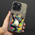 For iPhone 15 Pro Color Ink Frosted PC+TPU Phone Case(Glasses Cat)