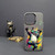 For iPhone 15 Pro Max Color Ink Frosted PC+TPU Phone Case(Glasses Cat)