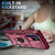 For Samsung Galaxy S24 Ultra 5G Sliding Camshield TPU + PC Phone Case with Holder(Pink+Rose Red)