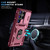 For Samsung Galaxy S24 Ultra 5G Sliding Camshield TPU + PC Phone Case with Holder(Pink+Rose Red)
