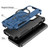 For iPhone 12 Pro Max MagSafe Holder Armor PC Hybrid TPU Phone Case(Dark Blue)