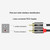 JINGHUA 2RCA Double Lotus Plug Audio Cable Left/Right Channel Stereo Amplifier Connection Wire, Length: 5m