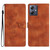 For Motorola Moto G54 5G Flower Butterfly Embossing Pattern Leather Phone Case(Brown)