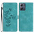 For Motorola Moto G54 5G Flower Butterfly Embossing Pattern Leather Phone Case(Sky Blue)