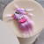 For iPhone 12 Pro Max Tied Hairstyle Plush Monster TPU Phone Case(Purple)