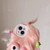 For iPhone 13 Tied Hairstyle Plush Monster TPU Phone Case(Purple)