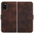 For Samsung Galaxy A41 YX0060 Elephant Head Embossed Phone Leather Case with Lanyard(Coffee)