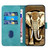 For Xiaomi Redmi Note 10 4G Global/Note 10S Global YX0060 Elephant Head Embossed Phone Leather Case with Lanyard(Light Blue)