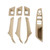 For BMW F10 / F18 5 Series 7pcs Car Inside Doors Handle Pull Trim Cover, Right Driving, 51417225874(Beige Yellow)
