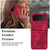 For Samsung Galaxy Z Flip4 5G YX0060 Elephant Head Embossed Phone Leather Case with Lanyard(Rose Red)
