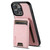 For iPhone 13 Pro Suteni H02 Litchi Leather Card Wallet Stand Back Phone Case(Pink)