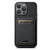 For iPhone 11 Pro Max Suteni H02 Litchi Leather Card Wallet Stand Back Phone Case(Black)