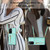 For Samsung Galaxy S23+ DF-09 Crossbody Litchi texture Card Bag Design PU Phone Case(Cyan)
