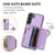 For Samsung Galaxy S22 DF-09 Crossbody Litchi texture Card Bag Design PU Phone Case(Purple)