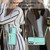 For Samsung Galaxy A05S DF-09 Crossbody Litchi texture Card Bag Design PU Phone Case(Cyan)