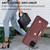 For Samsung Galaxy A12 DF-09 Crossbody Litchi texture Card Bag Design PU Phone Case(Wine Red)