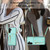For Samsung Galaxy A24 DF-09 Crossbody Litchi texture Card Bag Design PU Phone Case(Cyan)