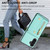 For Samsung Galaxy A14 DF-09 Crossbody Litchi texture Card Bag Design PU Phone Case(Cyan)