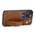 For iPhone 15 Plus SUTENI H12 Wrist Strap Leather Back Phone Case with Card Slot(Brown)