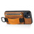 For iPhone 15 Plus Suteni H13 Card Wallet Wrist Strap Holder PU Phone Case(Brown)