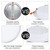 LED Round Ultra-thin Downlight Adjustable Recessed Panel Light, Power Source: 8W(White light)