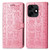 For Tecno Spark 10 Cat and Dog Embossed Leather Phone Case(Pink)