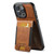 For iPhone 14 Pro Suteni H03 Oil Wax Leather Wallet Stand Back Phone Case(Brown)