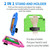 For Samsung Galaxy Tab A 10.1 2019 T510/T515 Diamond Series EVA  Anti-Fall Shockproof Sleeve Protective Shell Case with Holder & Strap(Green)