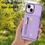 For iPhone 13 DF-09 Crossbody Litchi texture Card Bag Design PU Phone Case(Purple)