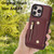 For iPhone 15 Pro DF-09 Crossbody Litchi texture Card Bag Design PU Phone Case(Wine Red)