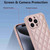 For iPhone 13 Rhombic Texture Phone Case with Dual Lanyard(Rose Gold)