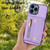 For iPhone 13 Pro DF-09 Crossbody Litchi texture Card Bag Design PU Phone Case(Purple)