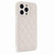 For iPhone 13 Rhombic Texture Phone Case with Dual Lanyard(White)