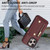 For iPhone 11 Pro Max DF-09 Crossbody Litchi texture Card Bag Design PU Phone Case(Wine Red)