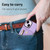 For iPhone 14 DF-09 Crossbody Litchi texture Card Bag Design PU Phone Case(Purple)