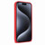 For iPhone 14 Rhombic Texture Phone Case with Dual Lanyard(Red)