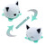 2 PCS Cute Plush Flip Toy Double-Sided Doll(Blue White Kitten) 2 PCS Cute Plush Flip Toy Double-Sided Doll(Blue White Kitten)