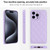 For iPhone 14 Pro Rhombic Texture Phone Case with Dual Lanyard(Purple)