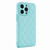 For iPhone 15 Rhombic Texture Phone Case with Dual Lanyard(Green)