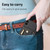 For iPhone XR DF-09 Crossbody Litchi texture Card Bag Design PU Phone Case(Black)