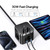 Baseus 30W 3AC + 2U + 2C PowerCombo Cube Power Strip with 1.5 Power Cord, EU Plug(Black)