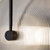 LED Glass Wall Light Corridor Light Three-color light(Black)