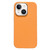 For iPhone 15 Plus Electroplated Metal Lens Frame Design MagSafe Silicone Phone Case(Orange)