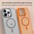 For iPhone 15 Pro Invisible Lens Holder MagSafe Phone Case(Orange)