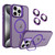 For iPhone 15 Pro Invisible Lens Holder MagSafe Phone Case(Dark Purple)